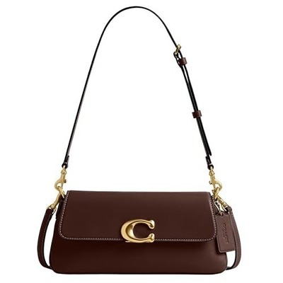 Coach Jet Full Grain Leather Shoulder Bag Women's One Size Brass/Maple